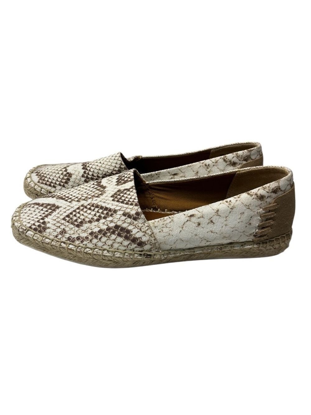 Franco Sarto Womans Kenna Espadrille Flat Canvas Loafer, size 7.5